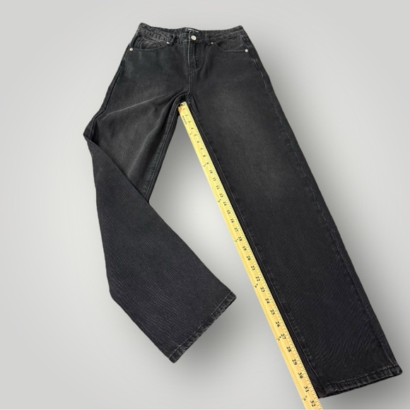 White Fox Straight Leg Black Jeans Sz S Small - Picture 8 of 12